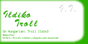 ildiko troll business card